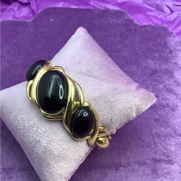 Monet Gold and Black Artistic Bracelet - Picture 2 of 4